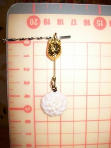 ^v Japanese confectionery image charm 2* strap * pendant iya ring earrings * resin hand made ^V