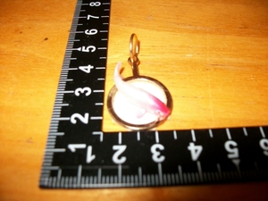 ^v goldfish ...poi charm solid 3* pendant strap iya ring earrings * resin hand made ^V