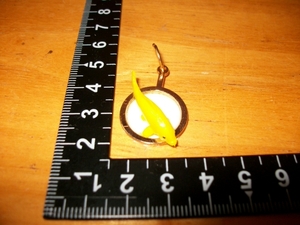 ^v goldfish ...poi charm solid 4* pendant strap iya ring earrings * resin hand made ^V