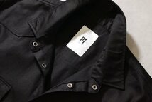 【PT TORINO】ロックテイストなブラック無地のウエスタンシャツ 41cm 新品未使用 定価40700円_画像5