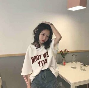 トップス Tシャツ 英字 レディース NEW YORK CITY プリント XL ホワイト