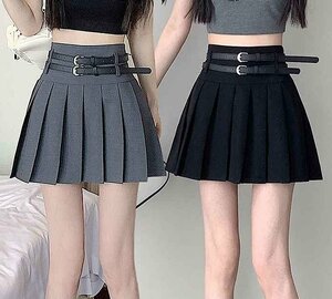  all 2 color miniskirt frill switch slim put on ..sweet series S black 