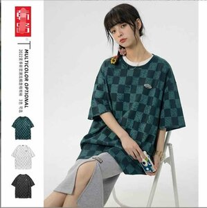 韓国風 レディース 半袖Tシャツ 新しい夏 カジュアル ファッション半袖Tシャツ L グレー