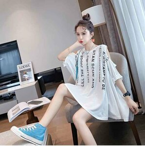 韓国風 女夏新しい 半袖Tシャツ 気質ファッションTシャツ レディーストップ 2XL ピンク