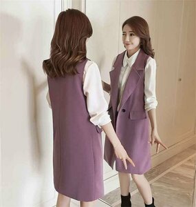  large size simple the best middle ~ length height spring autumn suit jacket thin summer elegant XL purple 