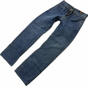 90s * BIG JOHN * MV114X Denim брюки распорка голубой джинсы W29 через год Work American Casual Street б/у одежда Big John #JS1133
