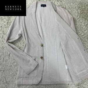 1円〜 【極美品！圧巻の紳士感！】 バーニーズニューヨーク BARNEYSNEWYORK メンズ ビジネス テーラードジャケット シアサッカー XLサイズ 