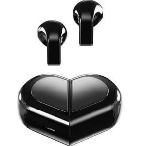 1 иен старт черный black Heart type слуховай аппарат Bluetooth5.3 симпатичный беспроводной слуховай аппарат 