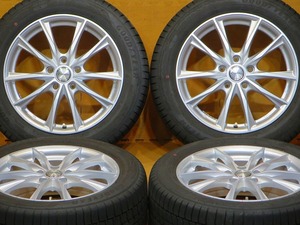 超美品 バリ溝【2022年38週製グッドイヤーアイスナビ8 215/55R17 94Q】17インチ 7J+55 PCD114.3-5H オデッセイ ヴェゼル CX-3 エスティマ