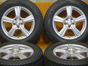 超美品 バリ溝【20年製ダンロップウインターマックスSJ8 225/65R17】トヨタ車用 17インチ 7J+39 PCD114.3-5H ハリアー RAV4 10系レクサスNX