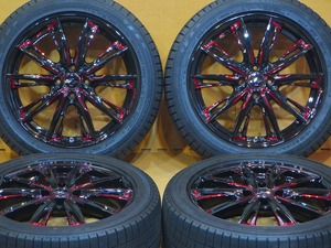 超美品 超バリ溝【Weds レオニスGX 2022年製ダンロップウインターマックス03 205/50R17】17インチ 6.5J+42 PCD100-4H 日産オーラ MAZDA2