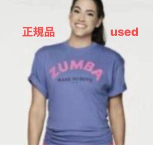 ZUMBA ズンバ　紫 Tシャツ　ユニセックス　フリーサイズ　used 正規品