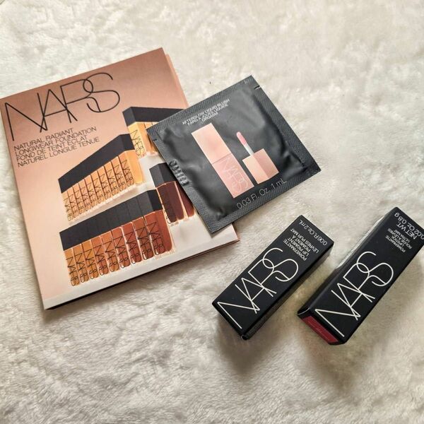 NARS リップスティック2本　ファンデーション・リキットブラシ　サンプル