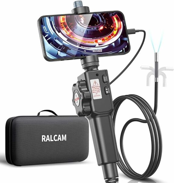 Ralcam ファイバースコープ 先端可動式 内視鏡カメラ 1080P 8.5mm F408A