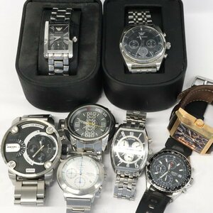  Junk clock * Emporio Armani, Seiko, diesel other lady's men's wristwatch * operation not yet verification *.. from .[B-A49707]