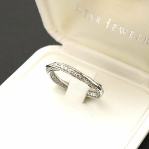 おたからや◆スタージュエリー STAR JEWELRY/フォーエバーループ ダイヤリング K18(ホワイトゴールド) 1.10ct・#11【B-A69317】