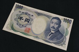 zoro eyes Japan Bank ticket D number 1000 jpy . Natsume Soseki UL555555B premium note 1 sheets collection pin . thousand jpy .*.. from .[x-A73082] including in a package -3