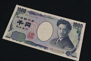 zoro eyes Japan Bank ticket E number 1000 jpy . Noguchi britain .DK111111N premium note 1 sheets collection thousand jpy .*.. from .[x-A73080] including in a package -3