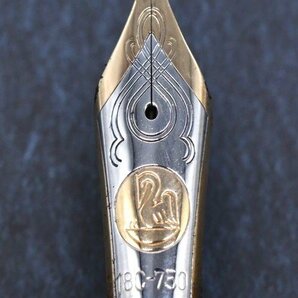 (ペン先18C) Pelikan ペリカン 万年筆 スーベレーン 緑縞 ペン先18C750 計1点 ネーム入り ※筆記未確認 ◆おたからや【Y-A51679】同梱-2の画像7