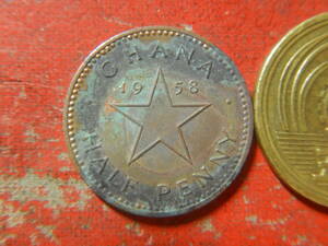 外国・ガーナ／ハーフペセワ青銅貨（1958年）　24050502