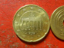 外国・ドイツ／２０ユーロセント黄銅貨：ブランデンブルク門（2002年）　24050502_画像1