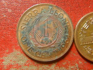 外国・シエラレオネ／１セント青銅貨（1964年）　240509