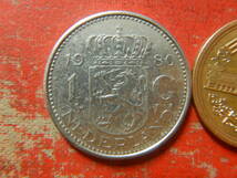 外国・オランダ／１ギルダー・ニッケル貨：ユリアナ女王（1980年）　240510_画像2