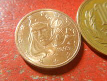 外国・フランス／２ユーロセント銅張りスチール貨（1999年）　240513_画像3