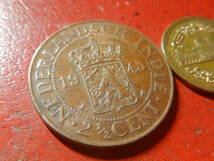 外国・オランダ領東インド／２1/2セント青銅貨（1945年）　240514_画像3