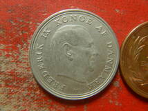 外国・デンマーク／１クローネ白銅貨：フレデリク９世（1967年）　240518_画像1