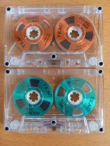  use item TEAC cassette tape SOUND|46 normal position orange / green 2 pcs set 