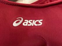 正規品 asics アシックス 女子陸上 レーシングブラトップ レーシングブルマ 上下セット エンジ グレー サイズXO_画像5