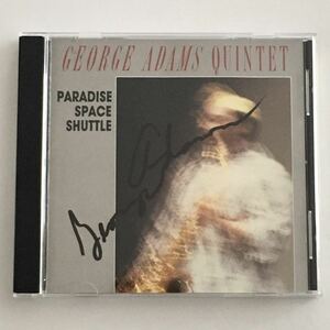 送料無料 評価1000達成記念 直筆サイン入りジャズCD George Adams 5 “Paradise Space Shuttle” 1CD Timeless 西ドイツ・オリジナル盤