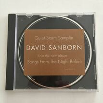 送料無料 評価1000達成記念 ジャズ・プロモCD David Sanborn “Quiet Storm Sampler” 1CD Elektra アメリカ・プロモ盤_画像1