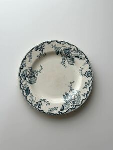 フランス　アンティーク　皿　Luneville　 リュネヴィル　/ 　“FONTAINEBLEAU”　　フォンテーヌブローの平皿プレート　ブロカント