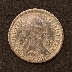 スペイン カルロス3世時代 4マラベディ銅貨（1778）[E4091]コイン