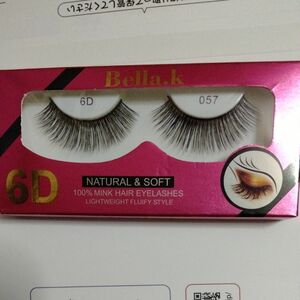 【新品】 アイラッシュ　つけまつ毛　Bella.k 6D NATURAL&SOFT 　100%ミンク毛 EYELASHES