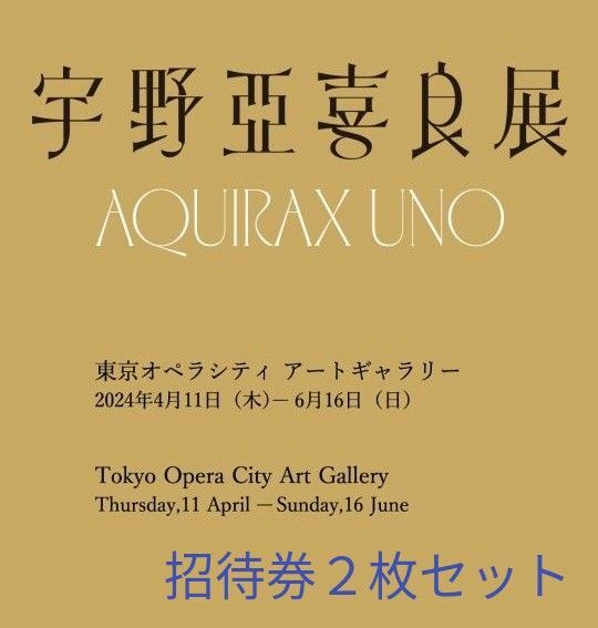 【招待券２枚セット】宇野亜喜良展』東京オペラシティ　アートギャラリー　ペアチケット