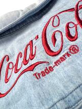 希少 Coca Cola コカ・コーラ ボタンダウン デニムシャツ 刺繍　XL　ブルーデニム　vintage_画像5