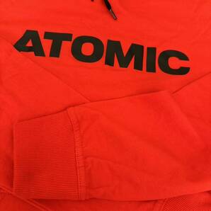 ATOMIC パーカー 裏起毛 赤 送料込 Lサイズの画像2