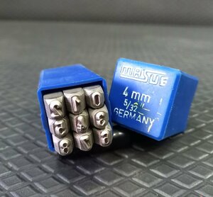 * cheap postage 520 jpy! MASUS figure stamp 0~9 | 4mm ⑧ * Germany made stamp punch number punch stamp Marking Punch Set steel punch 