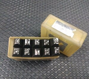 * cheap postage 520 jpy! figure stamp 0~9 ①* absolute size approximately 7.5mm number stamp punch number punch stamp Marking Punch steel punch 8mm
