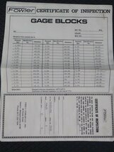 極上・スウェーデンの高級メーカーFOWLER社製　1.005～100㎜　ブロックゲージ　◆　ゲージブロック　正直台_画像5