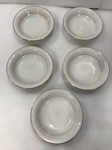 浜/Noritake/ノリタケ/中皿/5枚セット/食器/和食器/JAPAN/ホワイト×ゴールド/浜3.21-258森