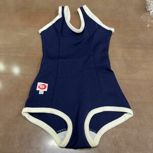 ワンピース水着☆新品☆水着☆サイズ120☆ネイビー☆スクール☆日本製パイピング