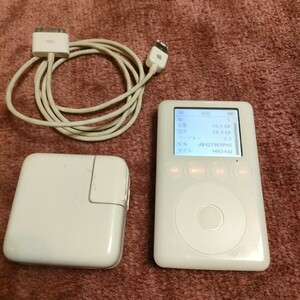 Apple iPod 第3世代 20GB /M9244J/A [ジャンク]音出しOK /画面表示に少し難あり /AC 付属 /Dockケーブル付属 /iPod classic