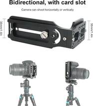 カメラLブラケットクイックリリースプレート、アルミニウム合金垂直撮影QRプレートブラックカメラL字型ブラケット、三脚、スタビライザ_画像8
