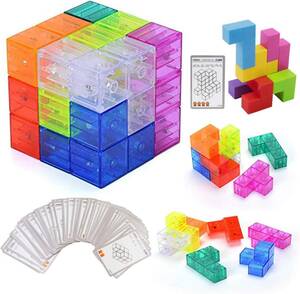  clear color . person XMD Magic Cube magnet block solid puzzle ( clear color )