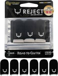 ブラック Medium REJECT 指サック ブラック (6個入り) カーボンファイバー 【プロ選手推奨】リジェクト 超薄 超高