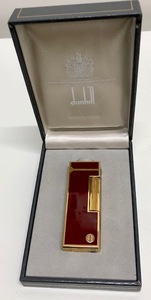 dunhill ダンヒル dマーク ワインレッド 小豆色 ローラーガスライター ゴールド ダンヒルライターヴィンテージ